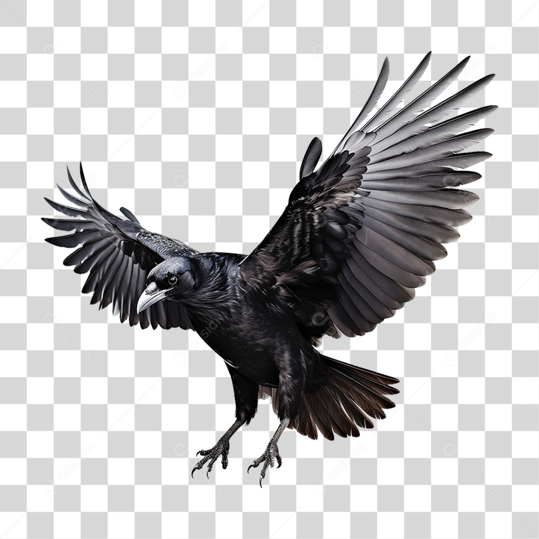 Corvo Pássaro Preto PNG Transparente