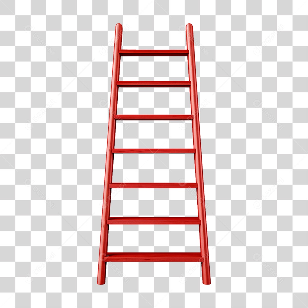 Elemento 3D Escada PNG Transparente