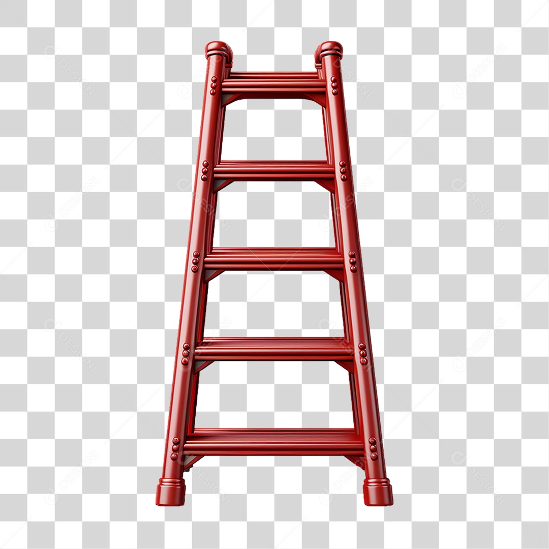 Elemento 3D Escada PNG Transparente