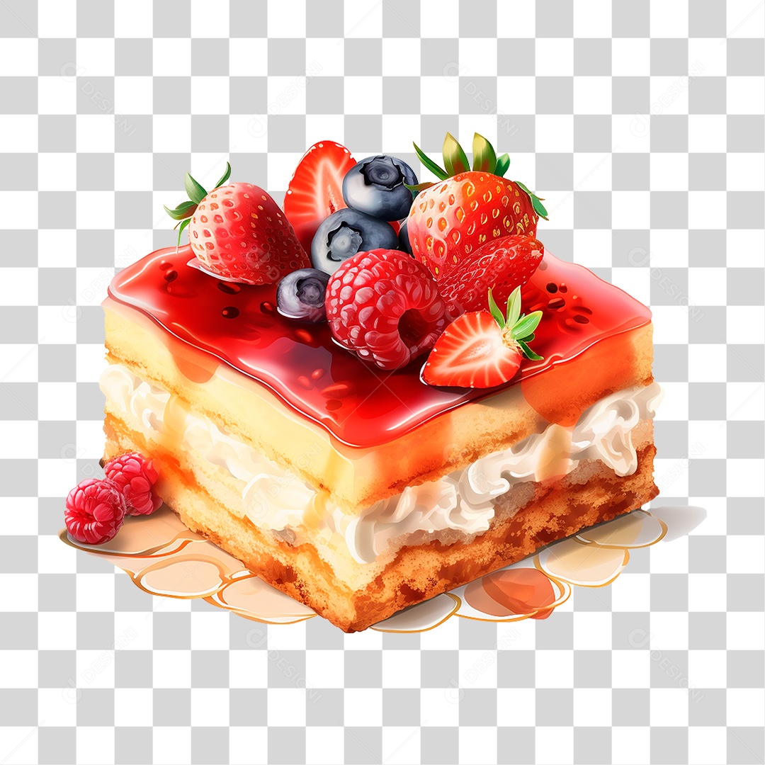 Fatia de Bolo PNG Transparente