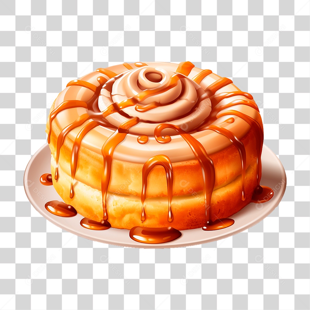 Prato com Bolo PNG Transparente