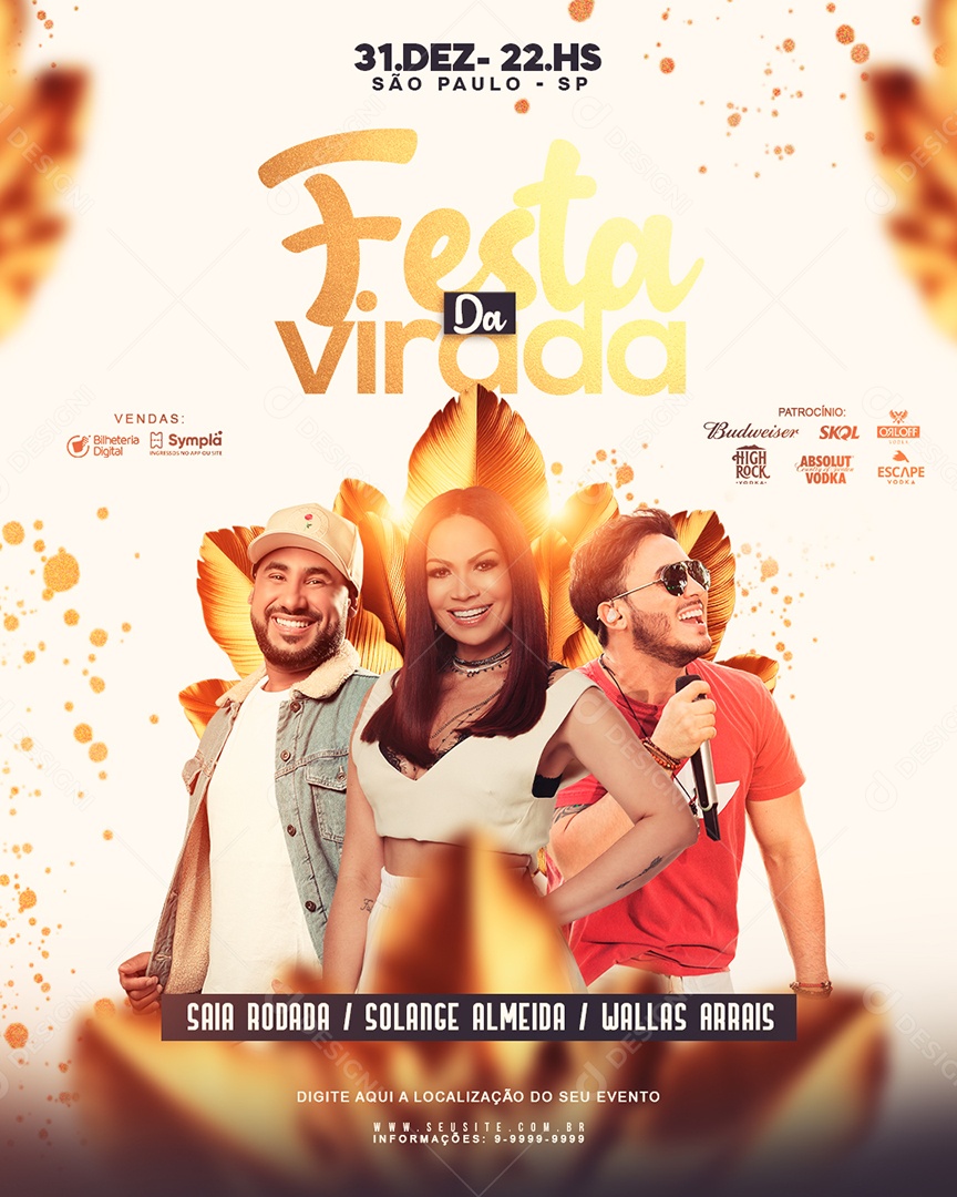 Social Media Flyer Story Festa Da Virada PSD Editável
