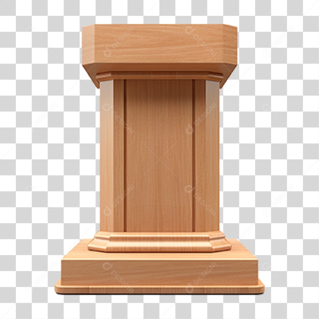 Podium de Madeira PNG Transparente