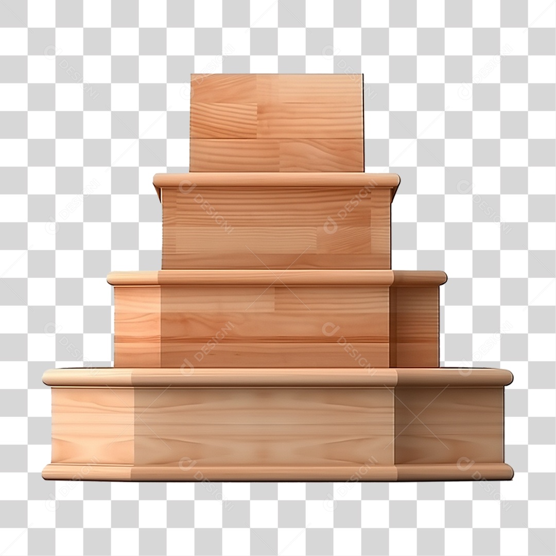 Podium de Madeira PNG Transparente