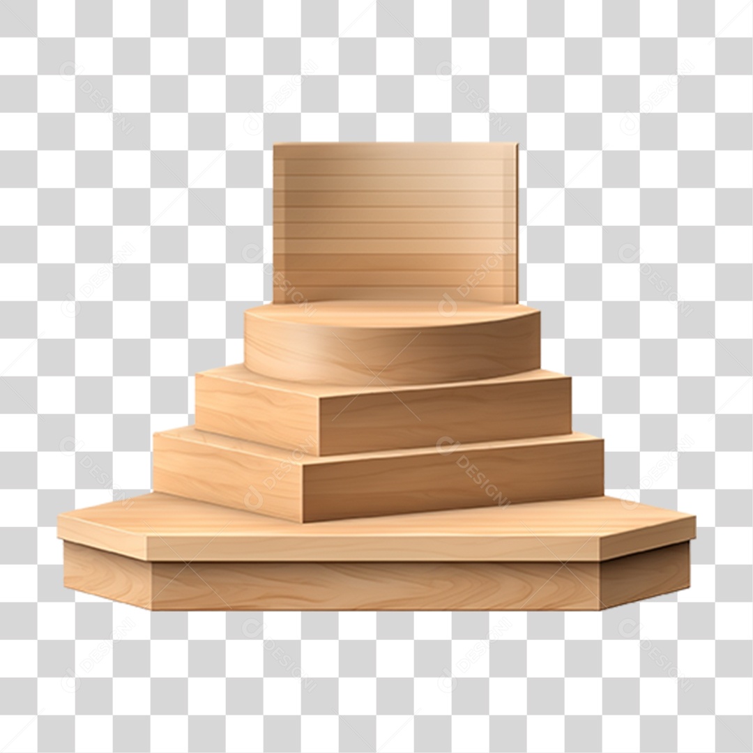 Podium de Madeira PNG Transparente