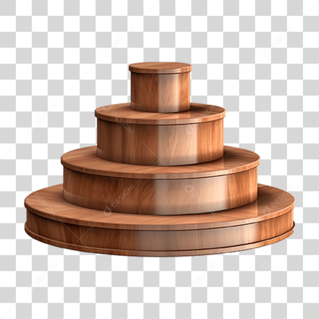 Podium de Madeira PNG Transparente