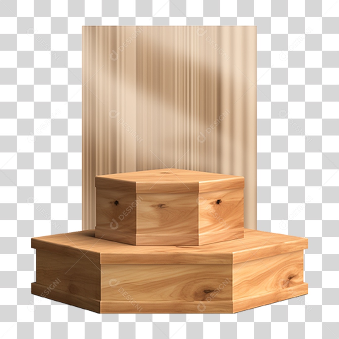 Podium de Madeira PNG Transparente