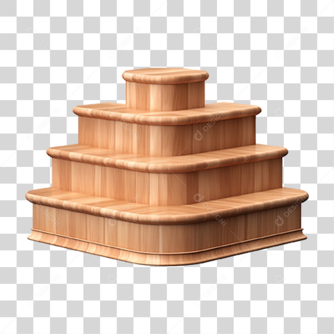 Podium de Madeira PNG Transparente