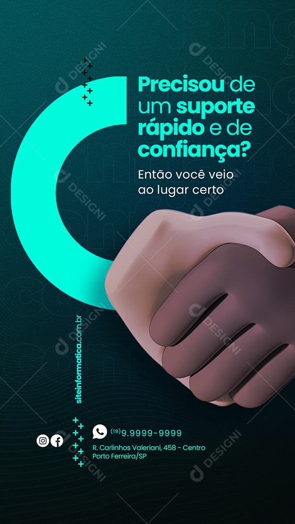 Story Precisou de um suporte rápido e de confiança Assistência Técnica Social Media PSD Editável