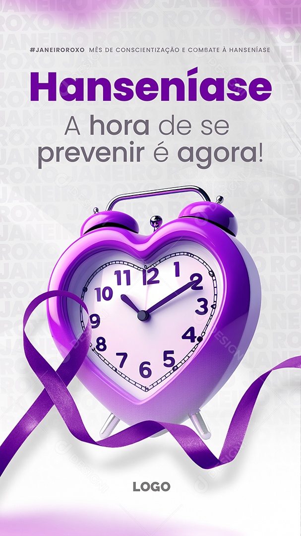 Story Janeiro Roxo a Hora de se Prevenir é Agora Social Media PSD Editável