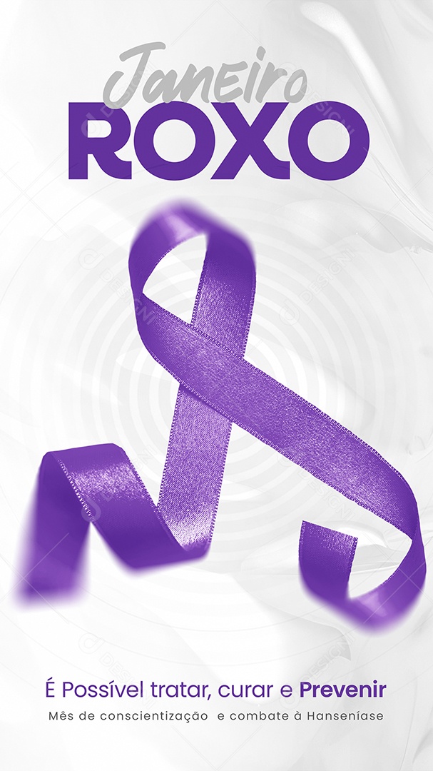 Story Janeiro Roxo é Possível Tratar Curar e Prevenir Social Media PSD Editável