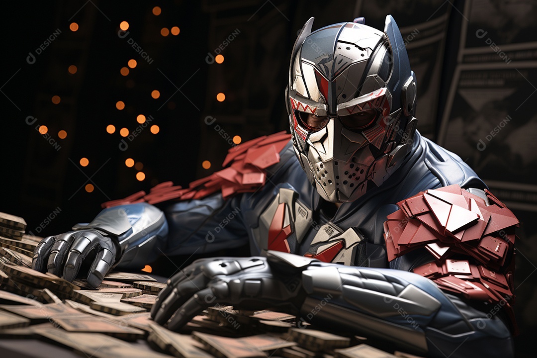 Visão frontal do rosto de horor