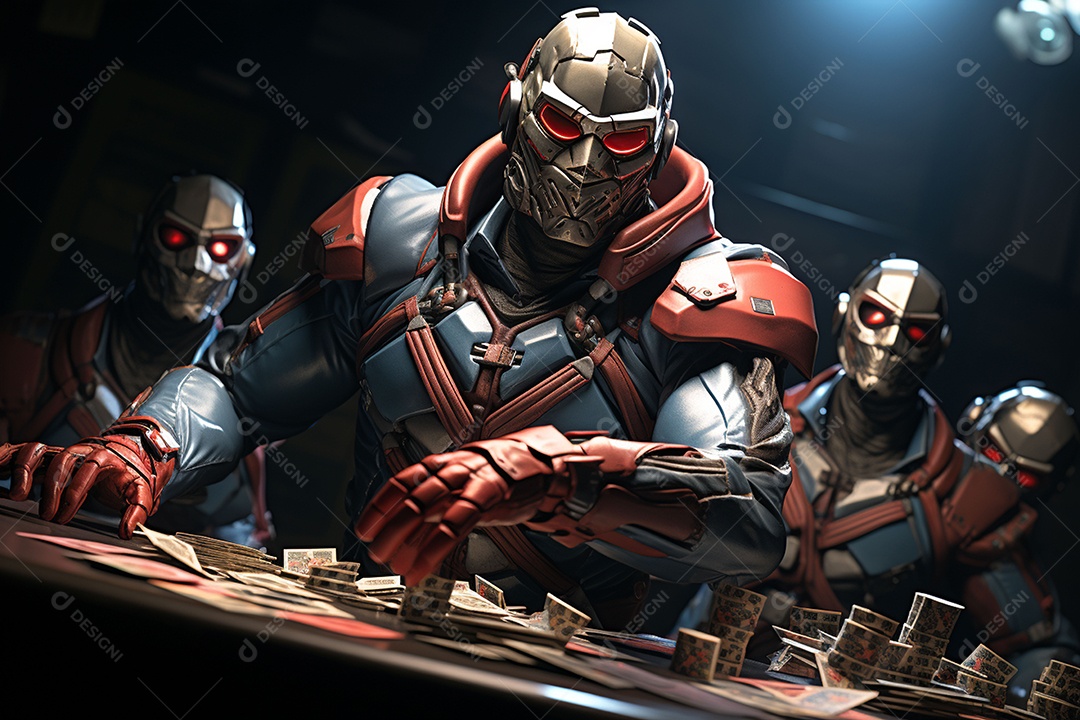 Visão frontal do rosto de horor