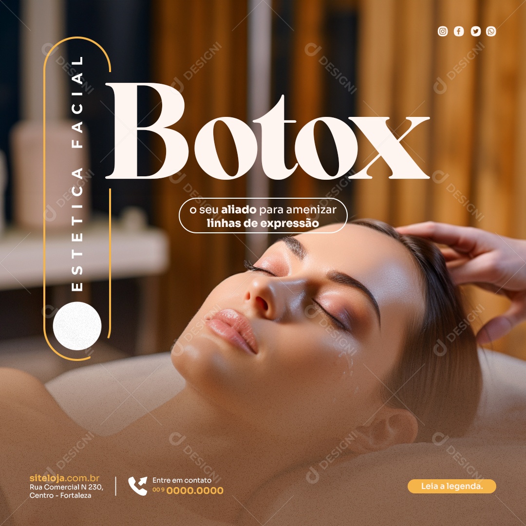 Social Media Estética Faciel Botox PSD Editável