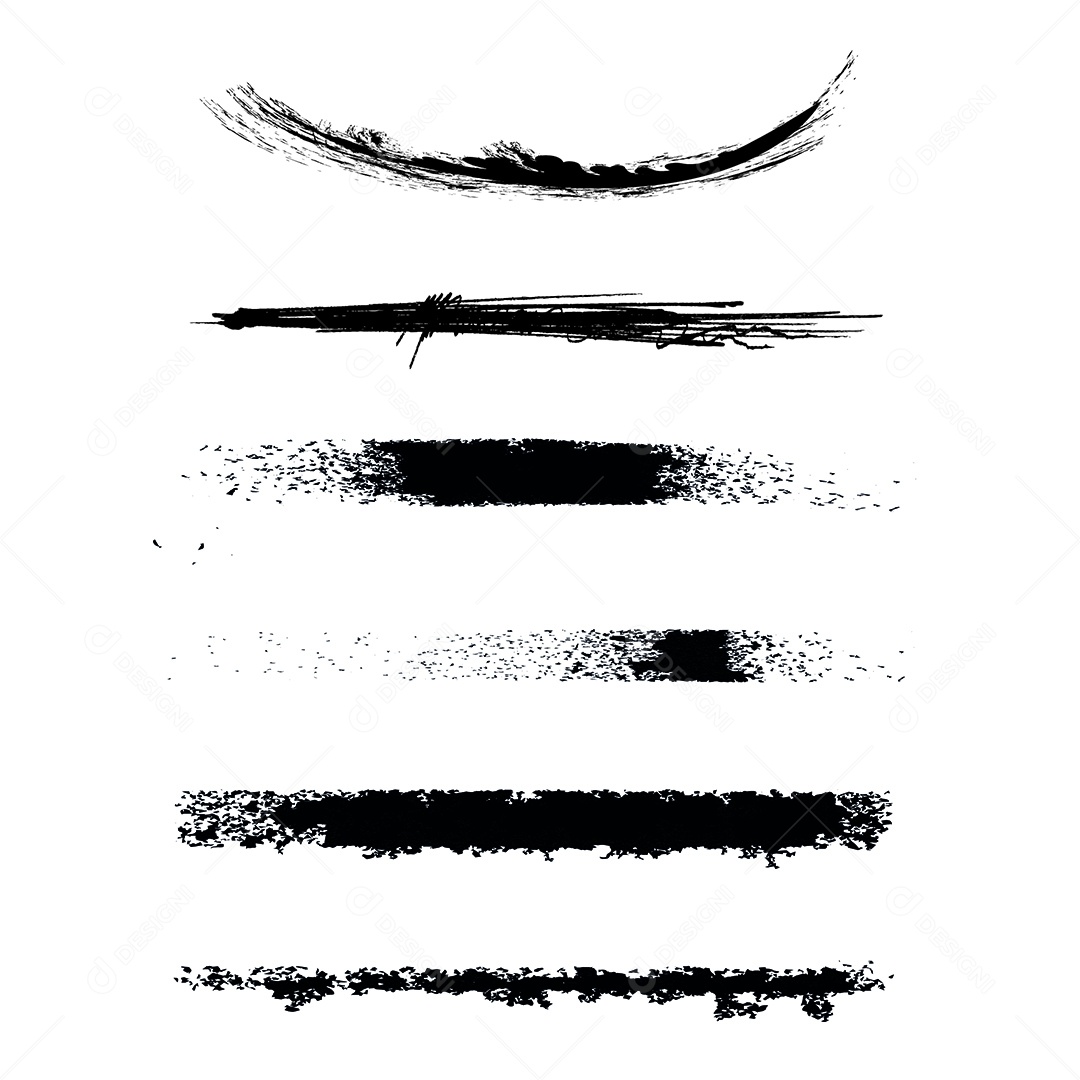 Formas De Brush Preto AI Editável