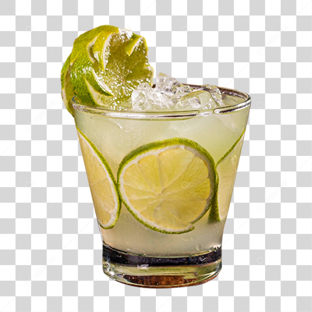 Bebida Caipirinha de Limão PNG Transparente