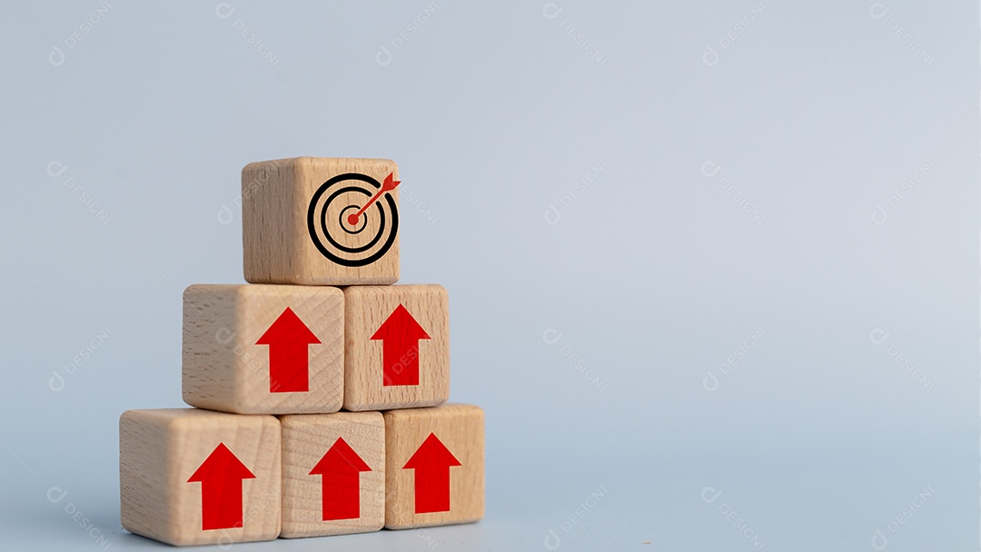 Blocos de madeira sobre fundo isolado