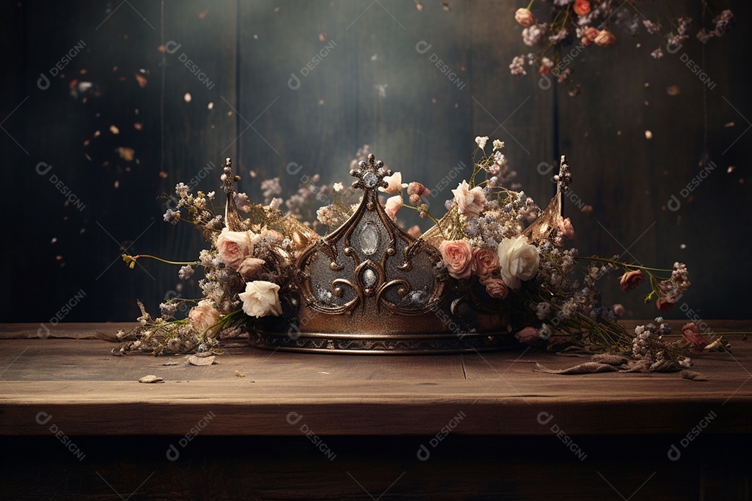 Imagem discreta de uma linda coroa de rainha