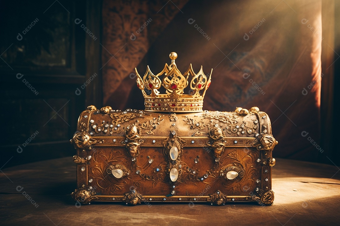 Imagem discreta de uma linda coroa de rainha