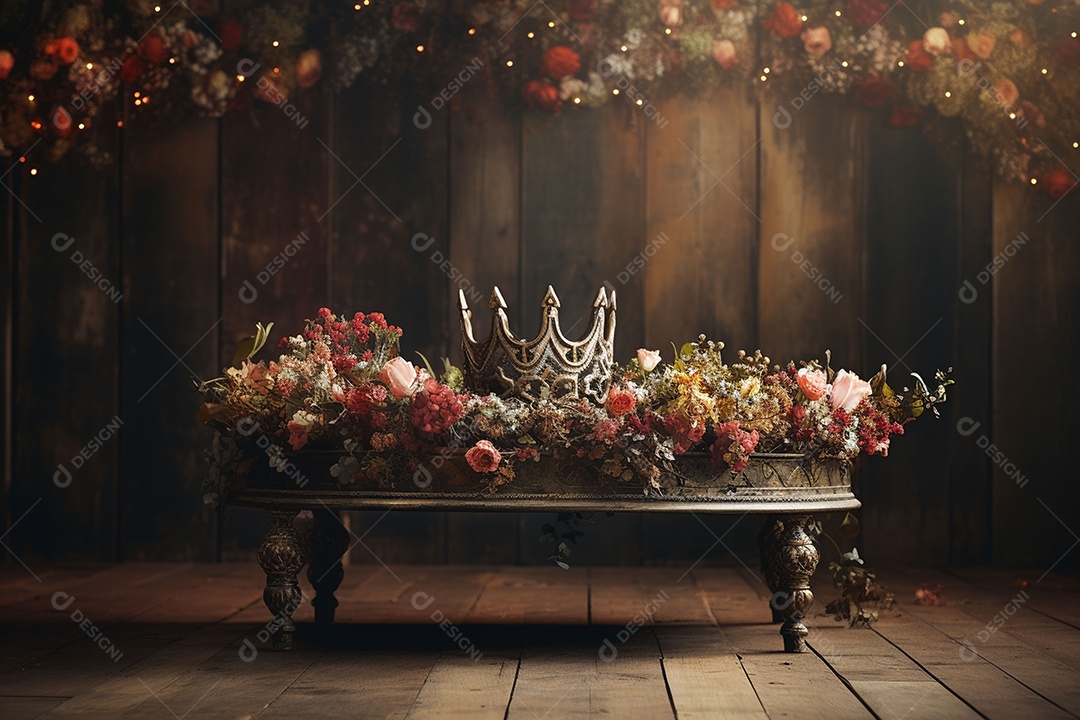 Imagem discreta de uma linda coroa de rainha