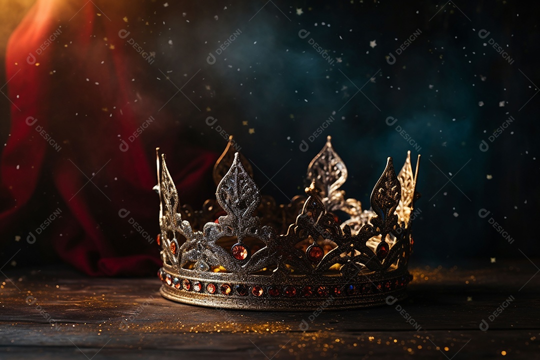 Imagem discreta de uma linda coroa de rainha