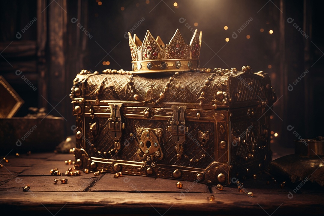 Imagem discreta de uma linda coroa de rainha