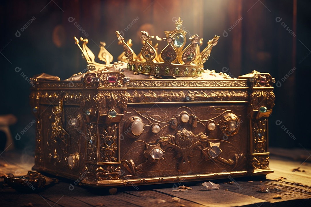 Imagem discreta de uma linda coroa de rainha