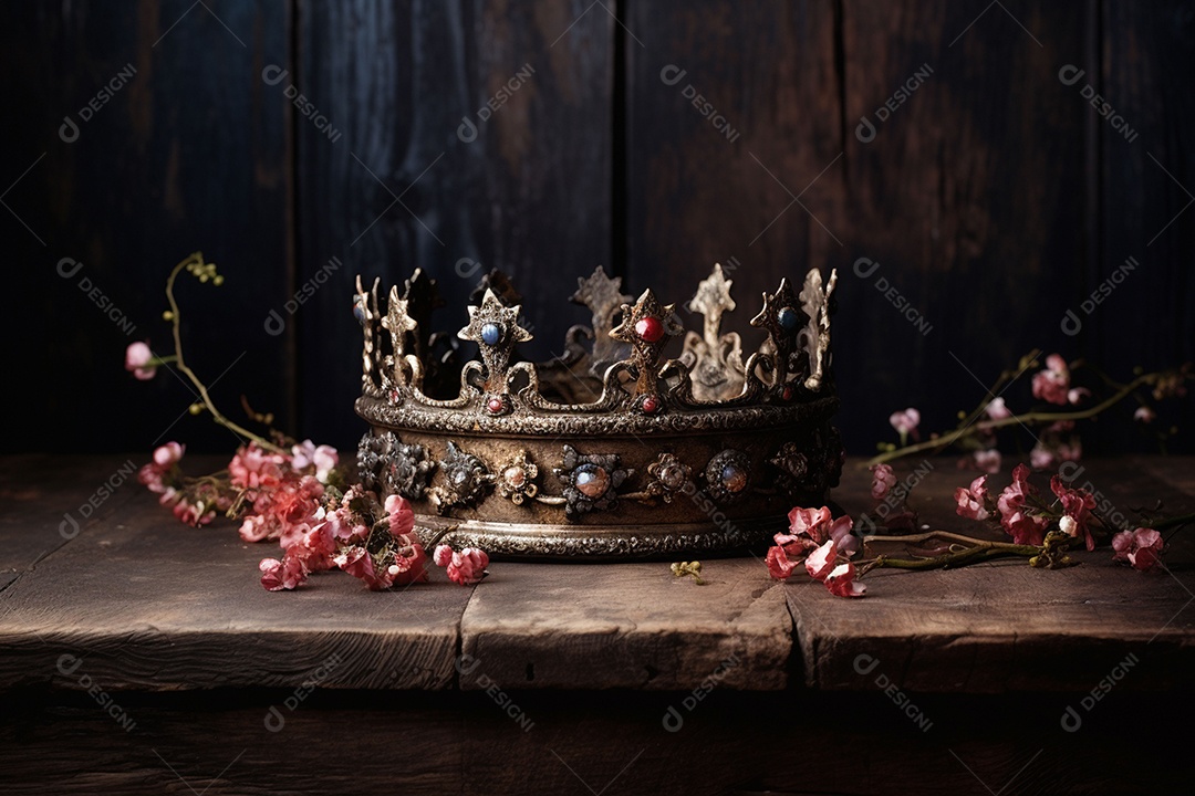 Imagem discreta de uma linda coroa de rainha