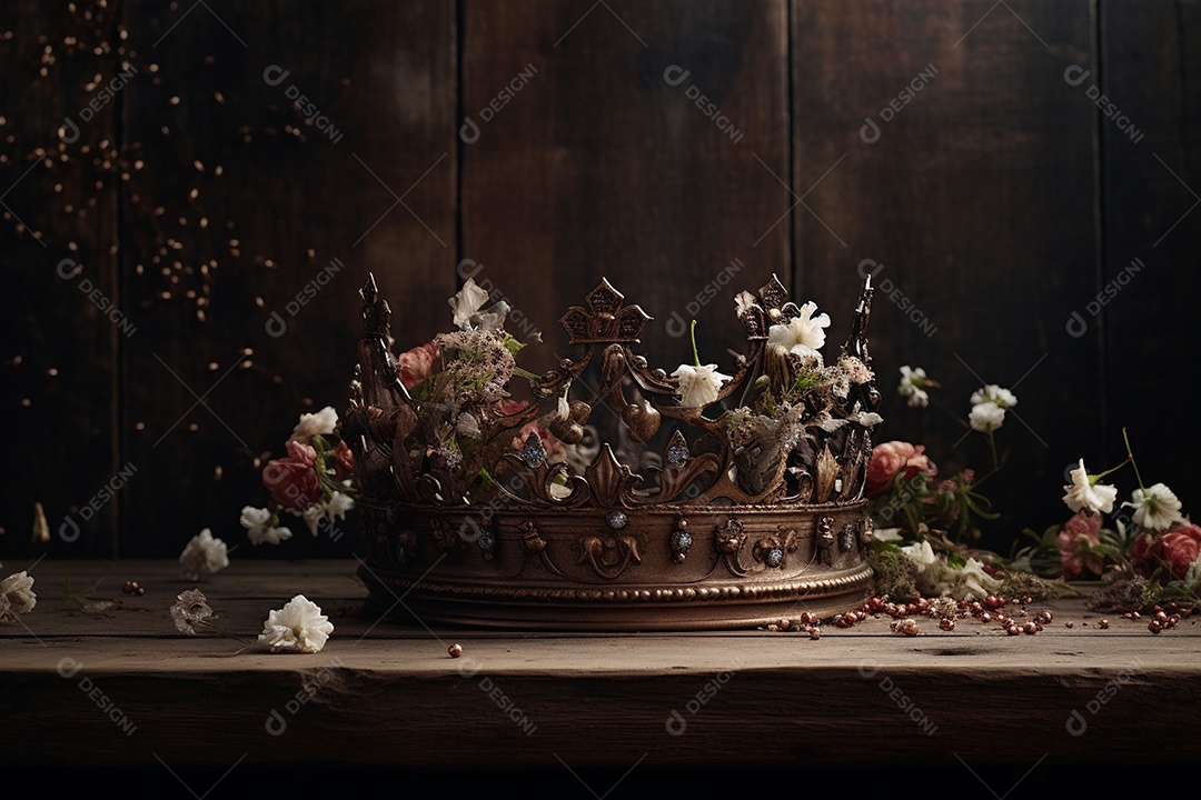 Imagem discreta de uma linda coroa de rainha