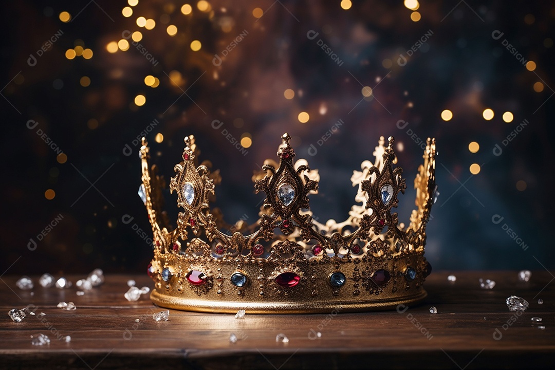 Imagem discreta de uma linda coroa de rainha