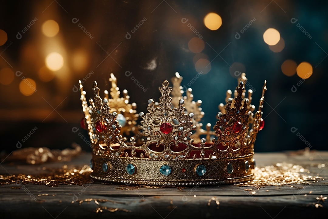 Imagem discreta de uma linda coroa de rainha