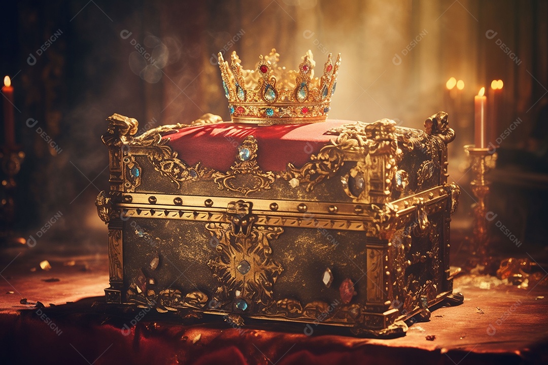 Imagem discreta de uma linda coroa de rainha