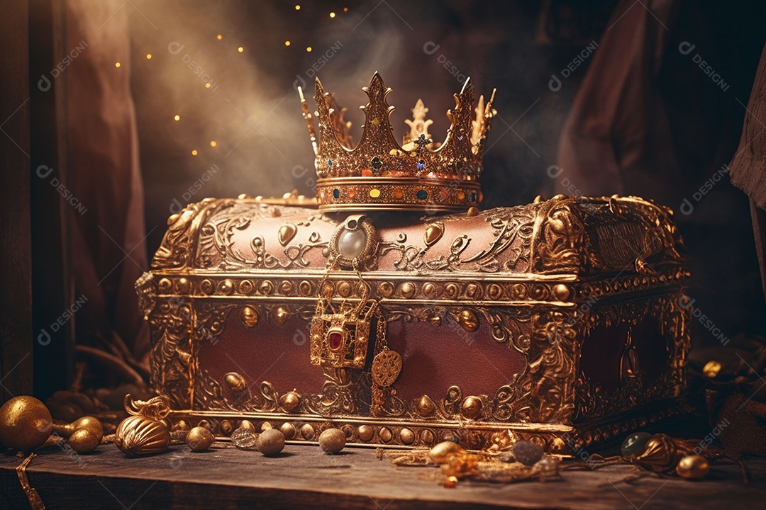 Imagem discreta de uma linda coroa de rainha