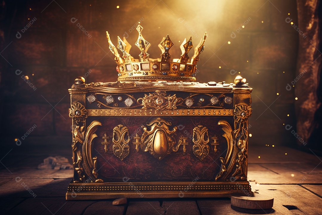 Imagem discreta de uma linda coroa de rainha