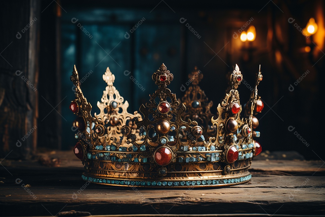 Imagem discreta de uma linda coroa de rainha