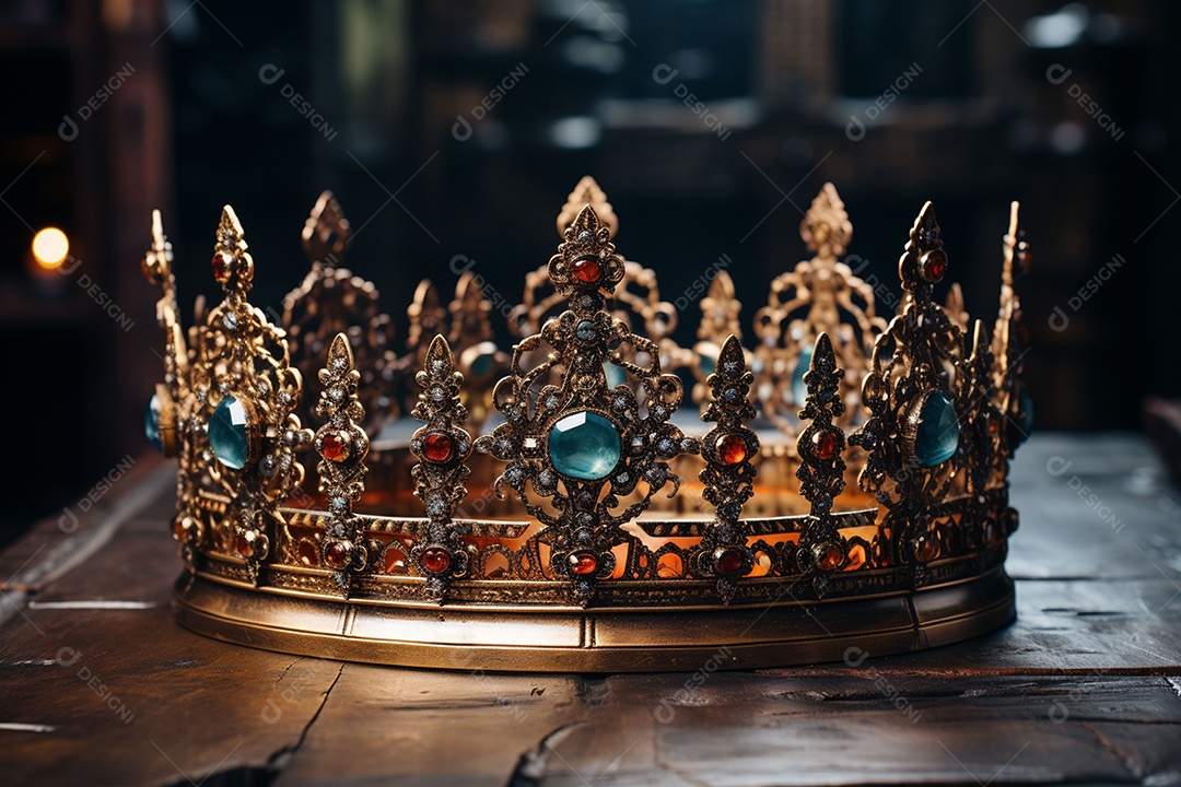 Imagem discreta de uma linda coroa de rainha