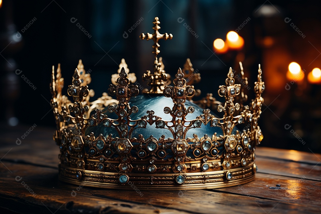 Imagem discreta de uma linda coroa de rainha