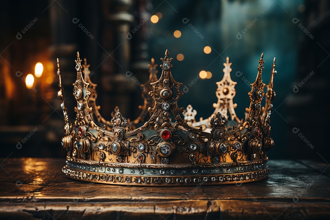 Imagem discreta de uma linda coroa de rainha