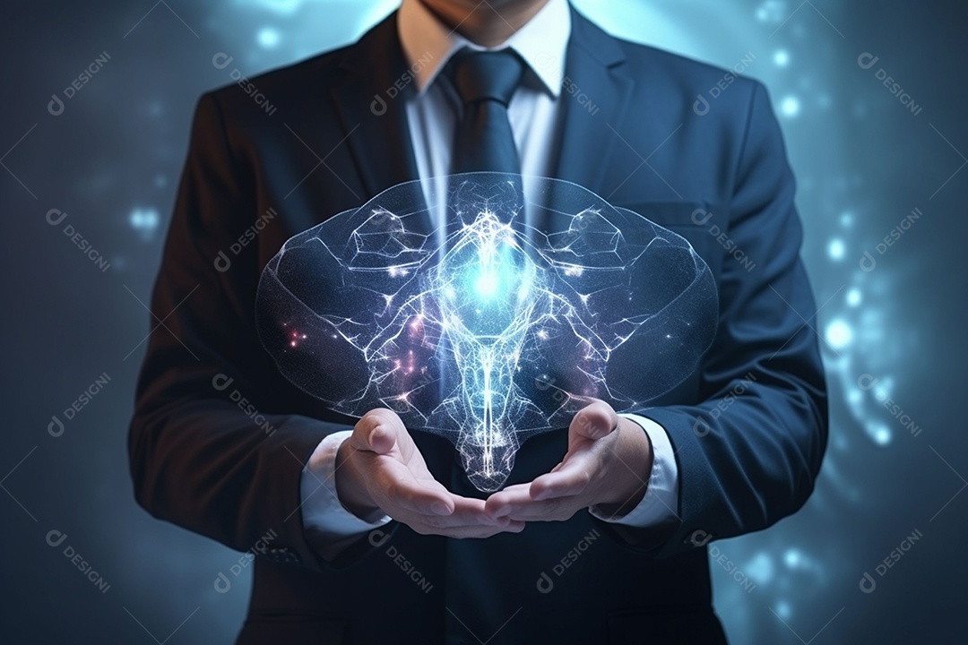 Médico de tecnologia segurando ícone de saúde