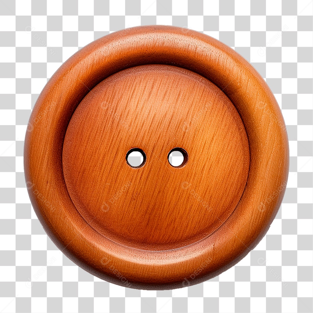 Botão de Madeira PNG Transparente