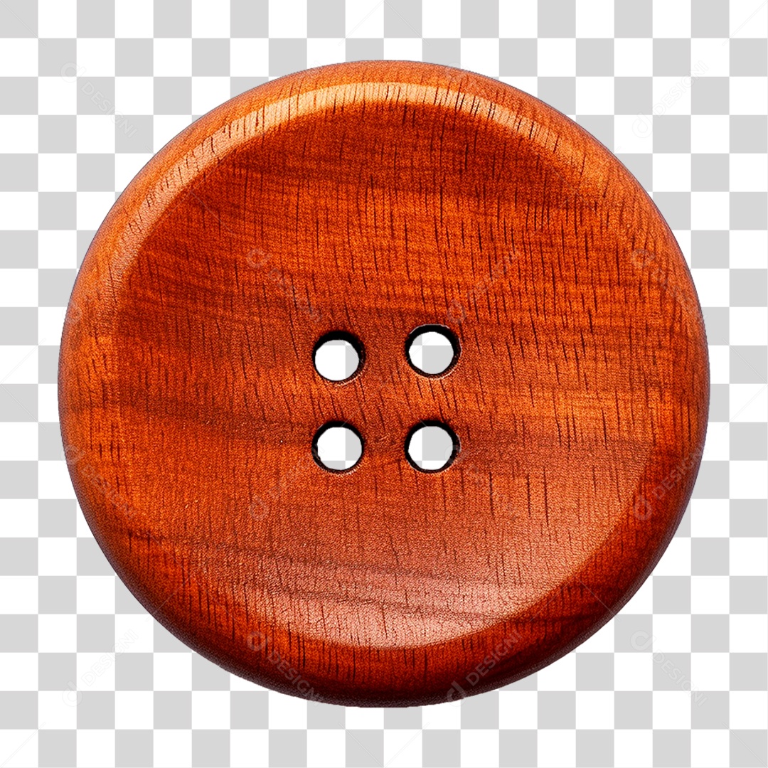 Botão de Madeira PNG Transparente