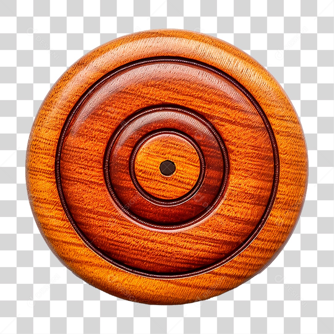 Botão de Madeira PNG Transparente