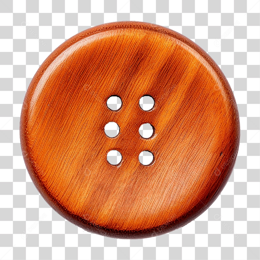 Botão de Madeira PNG Transparente
