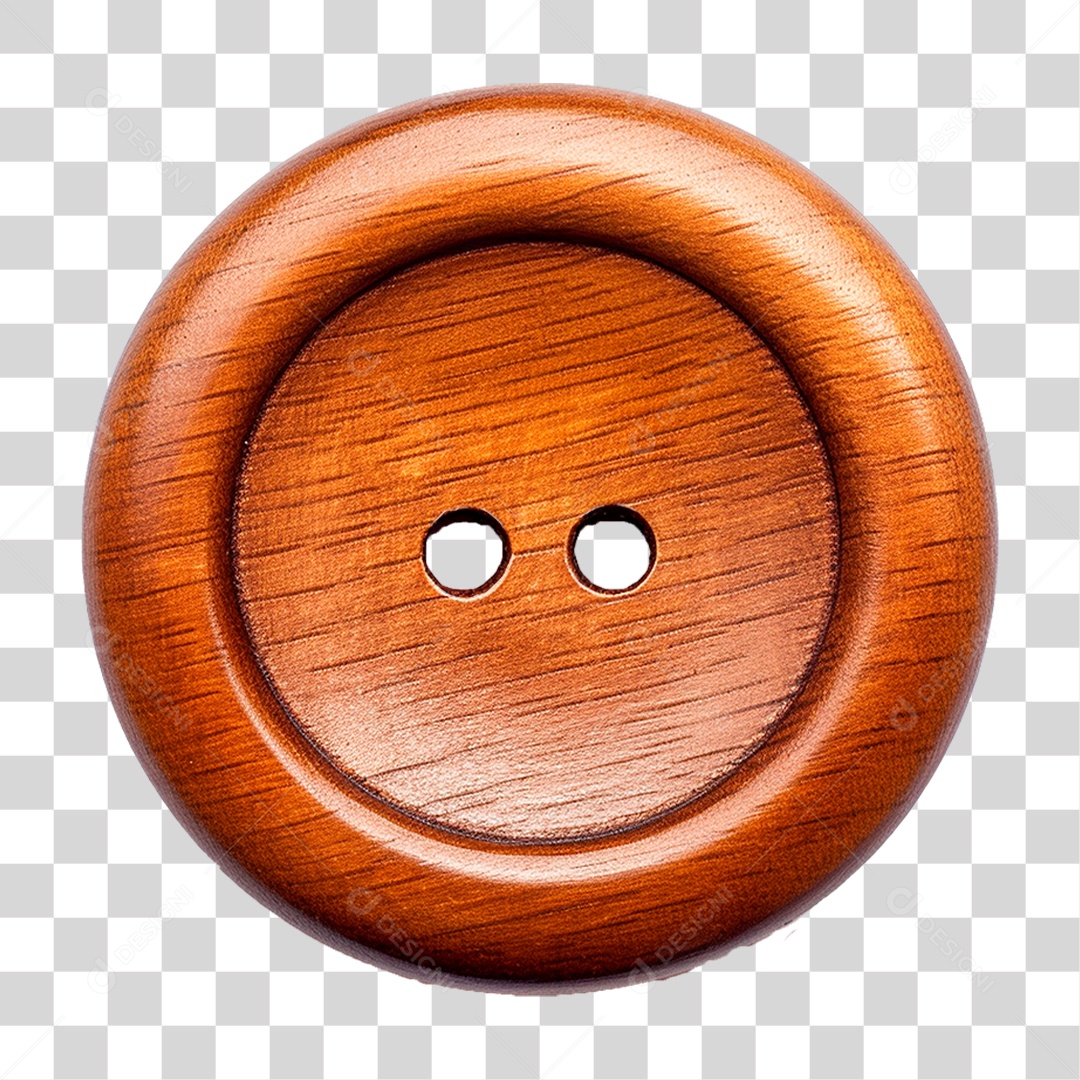 Botão de Madeira PNG Transparente