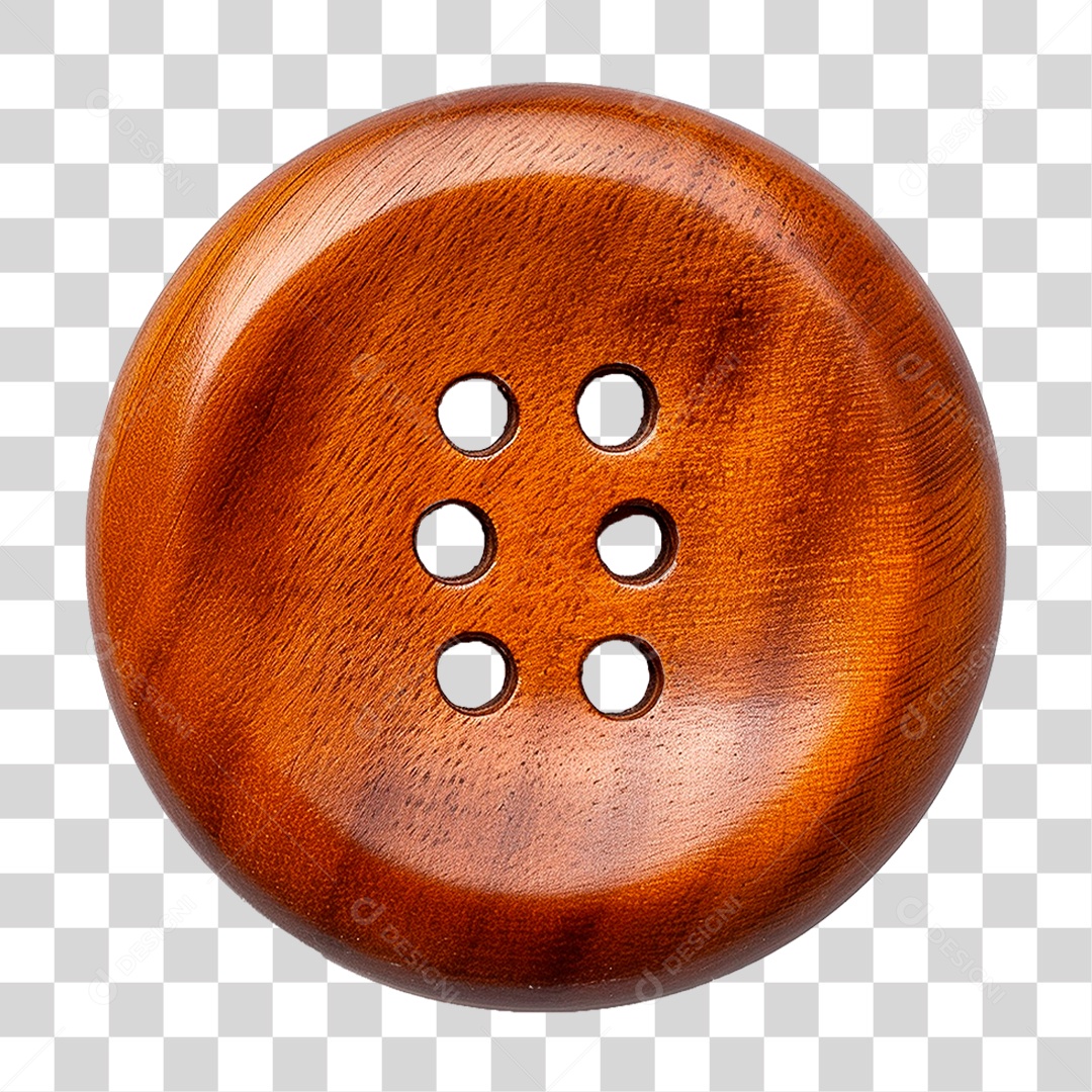 Botão de Madeira PNG Transparente
