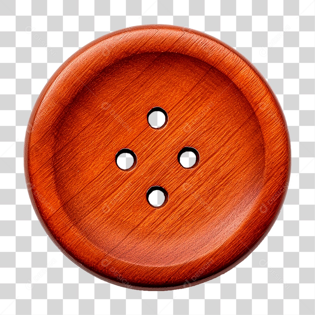 Botão de Madeira PNG Transparente