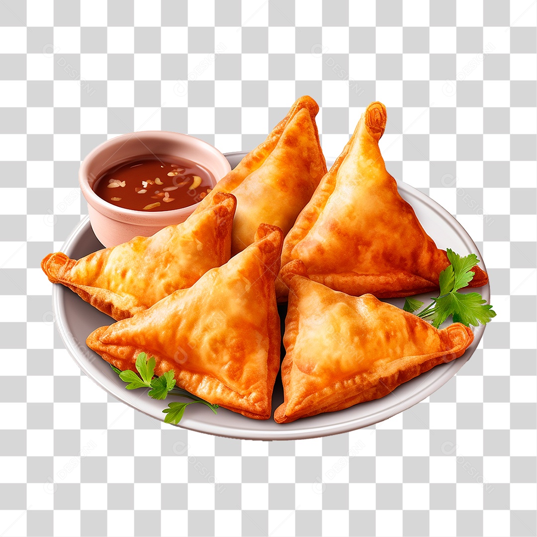 Prato de Salgados PNG Transparente