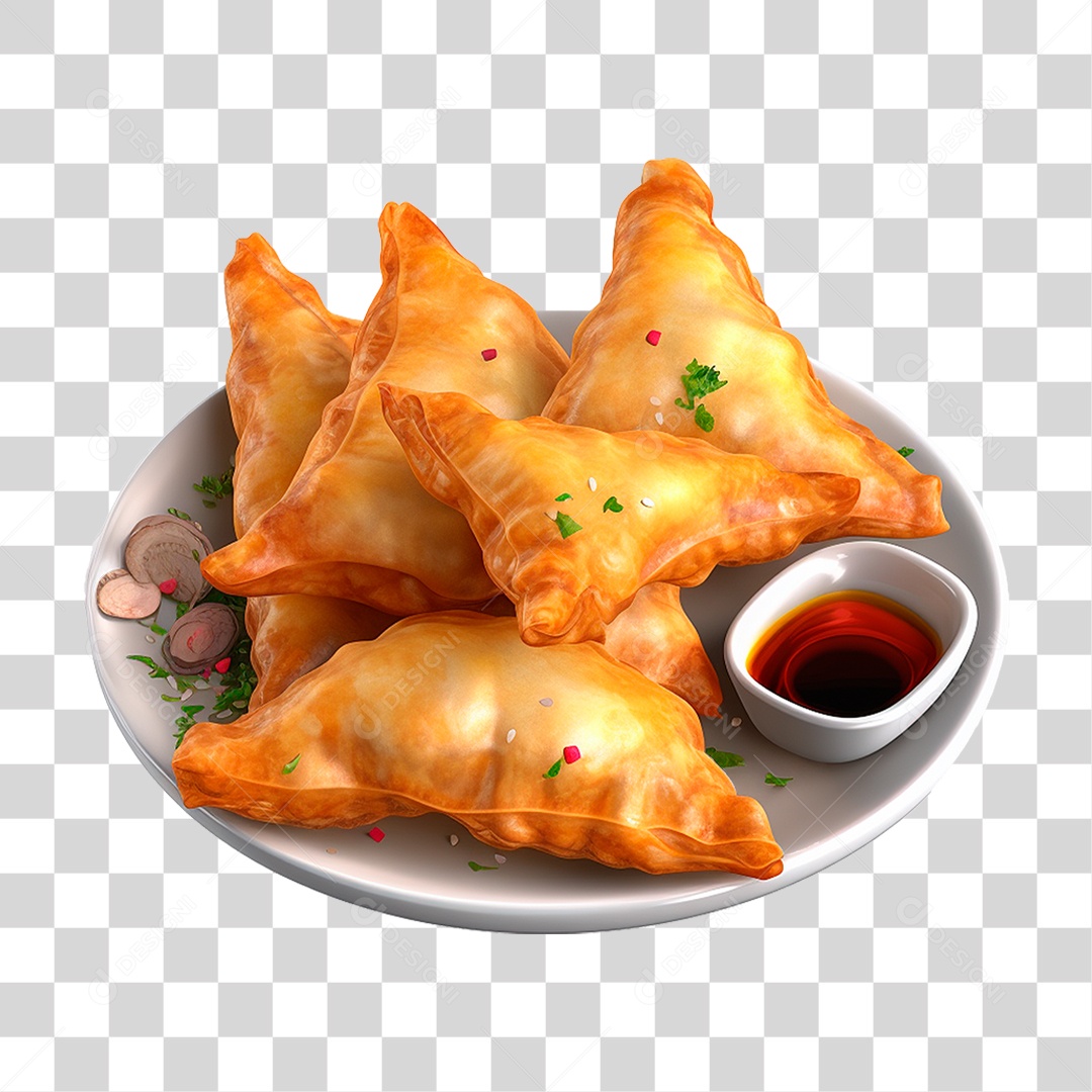 Prato de Salgados PNG Transparente