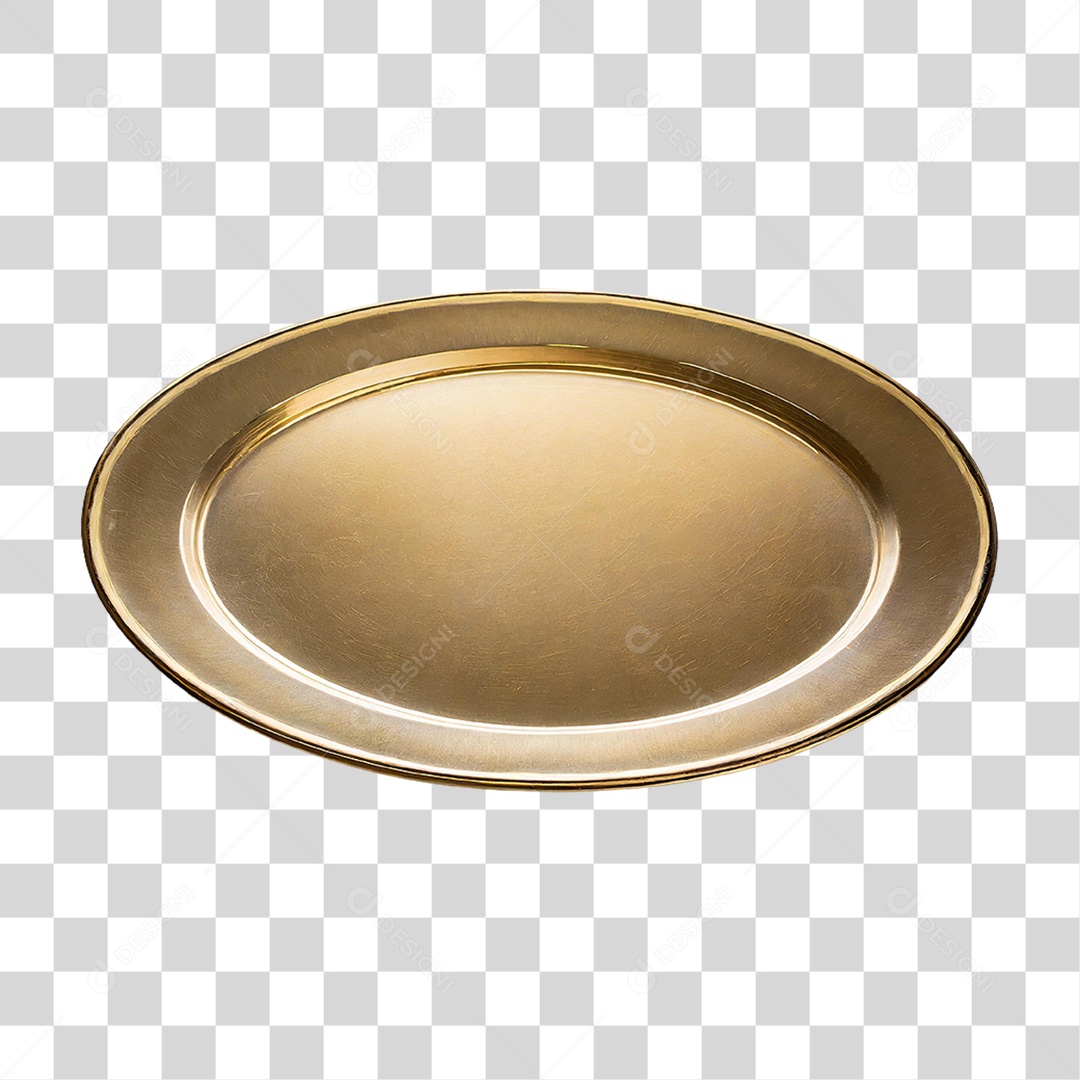 Prato Dourado PNG Transparente