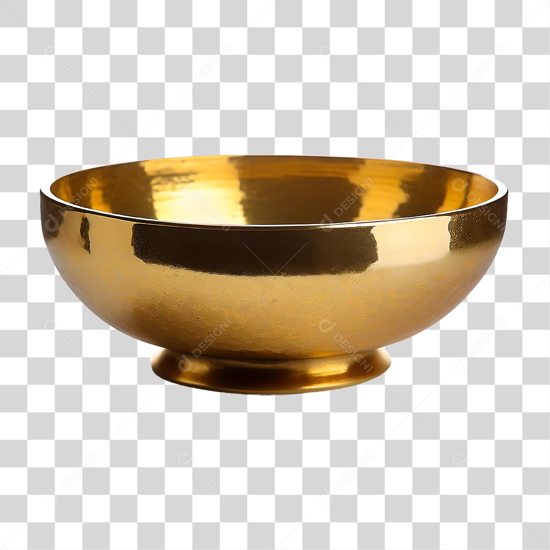 Bandeja Dourada PNG Transparente